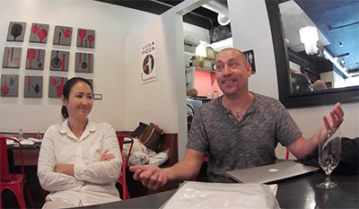 interview with Russ and Melody Stein at Mozzeria